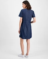 Nautica Jeans Women Denim Button-Front Dress