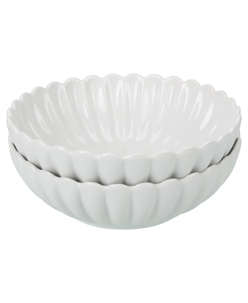 Bia Cordon Bleu Petal Round Serving Bowls, Set of 2
