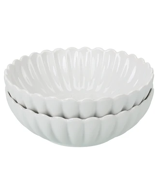 Bia Cordon Bleu Petal Round Serving Bowls, Set of 2