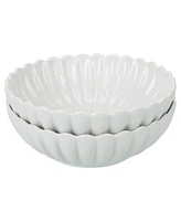 Bia Cordon Bleu Petal Round Serving Bowls, Set of 2