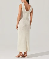 Astr the Label Women's Ainhoa Cotton Crochet-Applique Dress