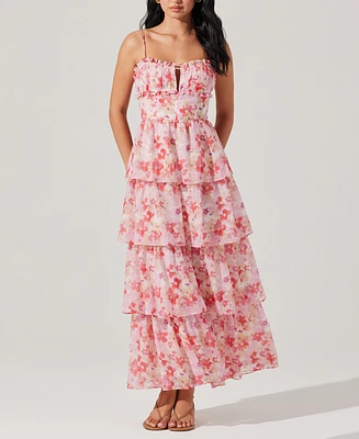 Astr the Label Women's Vonessa Ruffled Tiered Maxi Dress
