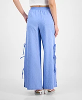 En Saison Women's Amelie Striped Side-Tie Wide-Leg Pants