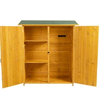 Durable 56" x 19.5" Garden Shed with Waterproof Roof and Lockable Door