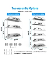2 Pack 3 Tier Shelf Wire Shelving Unit, 2P-3TWL1848-w-lkj