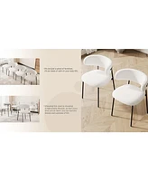4-Piece Velvet Dining Chairs with Metal Legs