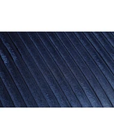 Modern Corduroy Blue Corner sofa Sleeper Sofa Couch With Comfy Deep Seat& 6 Pillows