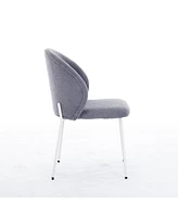 iron-footed dining chair with adjustable foot pads. Suitable for dining room, living room, study room,set of 2