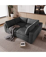 Modular Sofa w/Storage, Usb, Wireless Charger, Bluetooth Speaker
