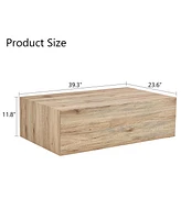 Modern Wood Texture Mdf Coffee Table, Simple, Durable Design (39.3"x23.6"x11.8")
