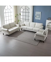 68'' Nailhead Trim Sofa, Rolled Arm, Faux Leather, 2 Seater