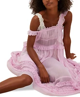 Free People Women's Moon Phase Sheer Midi Nightgown