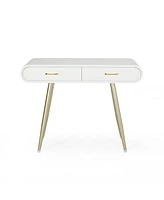 Sleek and Sophisticated Neutrals: Vanity Table with Drawers