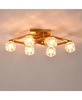 6-Light Crystal Dining Room Ceiling Lamp (Bulbs Included)