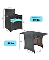 Gymax 3PCS Patio Wic