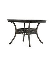 Versatile Aluminum Extendable Outdoor Dining Table for Patio
