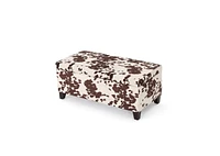 Contemporary Velvet Storage Ottoman with Ample Storage