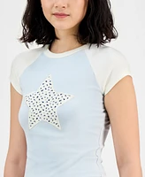 Just Polly Juniors' Raglan Short-Sleeve Tee