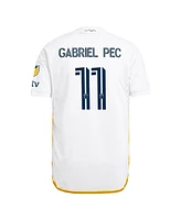 Adidas Men's Gabriel Pec White La Galaxy 2024 Angelino Kit Authentic Player Jersey
