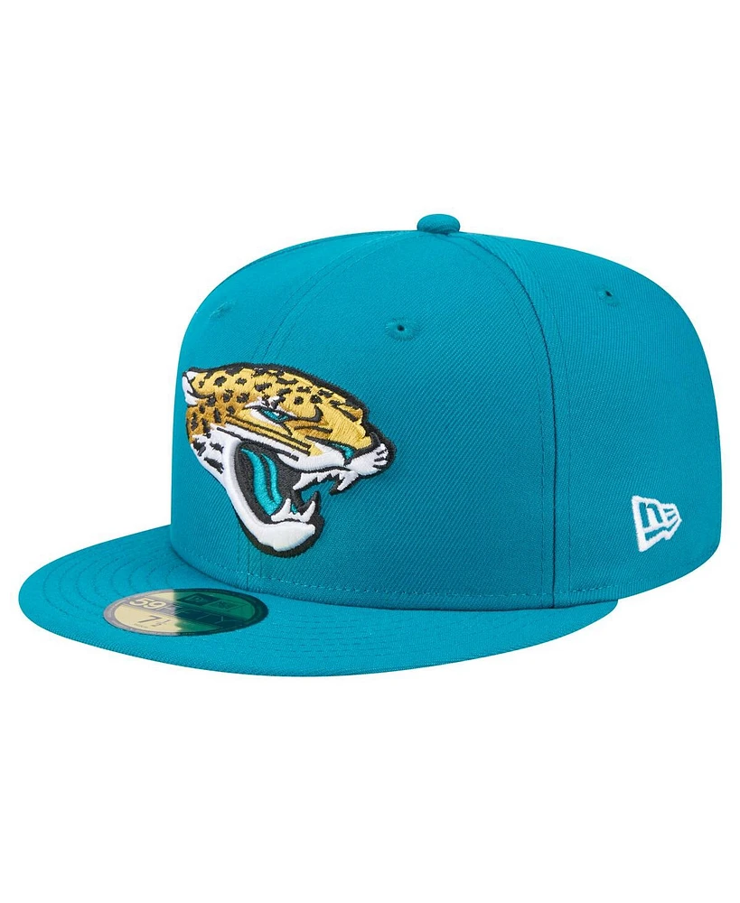 New Era Men's Teal Jacksonville Jaguars Main 59FIFTY Fitted Hat
