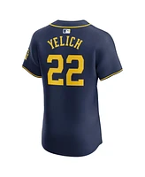 Nike Men's Christian Yelich Navy Milwaukee Brewers Alternate Home Elite Player Jersey