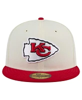 New Era Men's White/Red Kansas City Chiefs Main 59FIFTY Fitted Hat