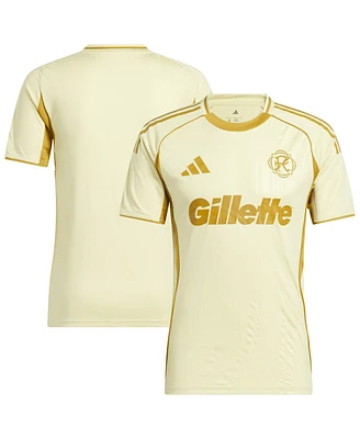 Adidas Men's Tan New England Revolution 2025 One Planet Pre-Match Jersey