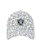 New Era Women's White Las Vegas Raiders Active Leopard 9TWENTY Adjustable Hat