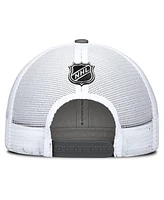 Fanatics Men's Gray/White Vegas Golden Knights Authentic Pro Simple Rink Trucker Adjustable Hat