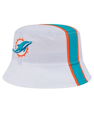 New Era Men's White Miami Dolphins Helmet Bucket Hat