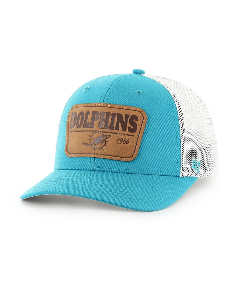 '47 Brand Men's Aqua/White Miami Dolphins Thrash Trophy Flex Hat