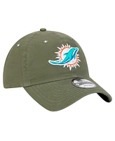 New Era Men's Olive Miami Dolphins Main 9TWENTY Adjustable Hat
