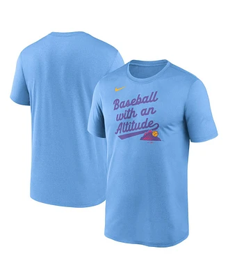 Nike Men's Light Blue Colorado Rockies 2025 City Connect Team Phrase Legend Performance T-Shirt