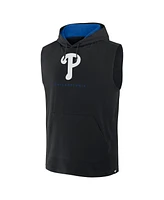 Fanatics Men's Black Philadelphia Phillies Fire Speed Sleeveless Pullover Hoodie