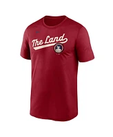 Nike Men's Red Cleveland Guardians 2025 City Connect Team Phrase Script Legend Performance T-Shirt