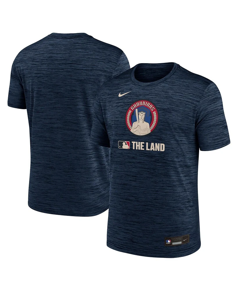 Nike Men's Navy Cleveland Guardians 2025 City Connect Authentic Collection Velocity Performance T-Shirt