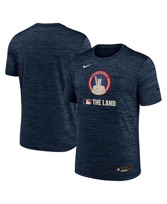 Nike Men's Navy Cleveland Guardians 2025 City Connect Authentic Collection Velocity Performance T-Shirt