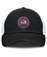Fanatics Men's Black/White Colorado Avalanche Averie Trucker Adjustable Hat