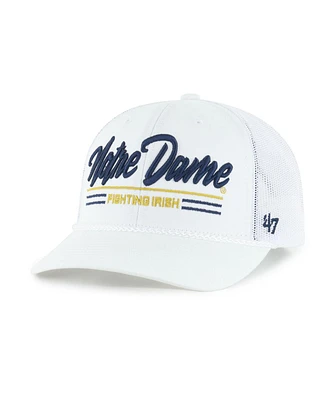 '47 Brand Men's White Notre Dame Fighting Irish Garner Rope Trucker Adjustable Hat