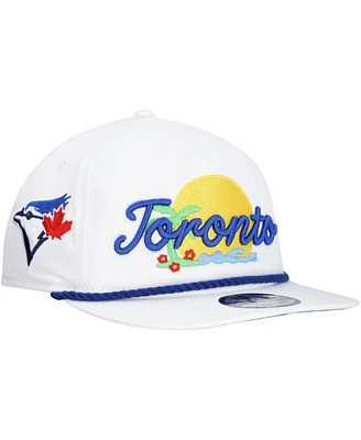 New Era Men's White Toronto Blue Jays Paradise Golfer Adjustable Hat