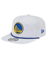 New Era Men's White Golden State Warriors Performance Rope Golfer Adjustable Hat