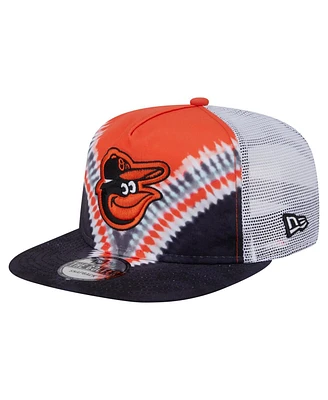 New Era Men's Baltimore Orioles Tie-Dye Golfer Trucker Adjustable Hat