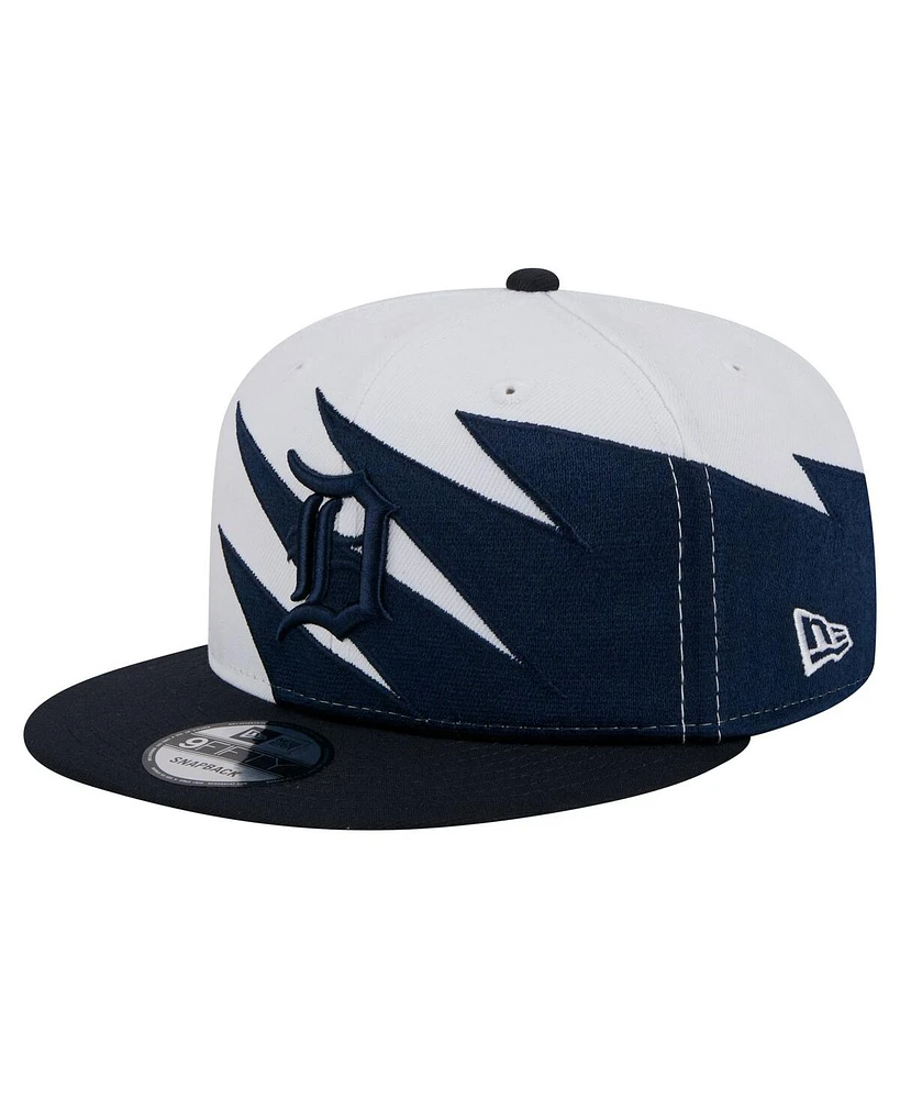 New Era Men's Navy/White Detroit Tigers Jagged 9FIFTY Snapback Hat