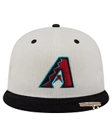 New Era Men's Cream/Black Arizona Diamondbacks Two-Tone Corduroy 59FIFTY Fitted Hat