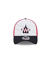 New Era Men's Red/Navy Washington Nationals 2025 Mlb Clubhouse 39THIRTY Flex Hat
