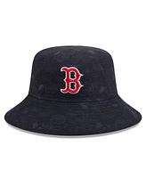 New Era Men's Navy Boston Red Sox 2025 Spring Training All Over Print Bucket Hat