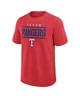 Fanatics Men's Heather Red Texas Rangers Top Notch T-Shirt