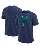 Fanatics Men's Heather Navy Seattle Mariners Top Notch T-Shirt