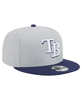 New Era Men's Gray/Navy Tampa Bay Rays 2-Tone Color Pack 9FIFTY Snapback Hat