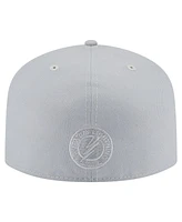 New Era Men's Gray Tampa Bay Lightning Color Pack A-Frame 59FIFTY Fitted Hat